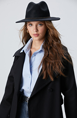 Siyah Kadın Yün Şapka