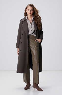 Limited Antrasit Yün Pardösü