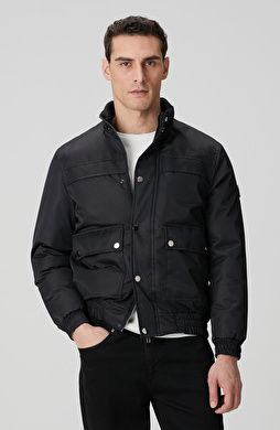 Siyah Körük Cep Detaylı Mont Siyah Körük Cep Detaylı Mont