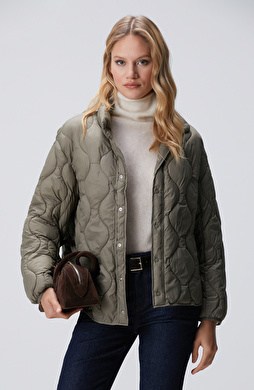 Haki Su itici Özellikli Kapitoneli Mont Haki Su itici Özellikli Kapitoneli Mont