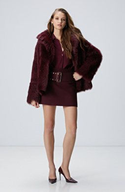 Vişne Yün Karışımlı Etek