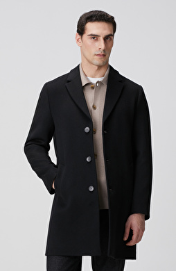 Siyah Yün Mix Palto