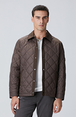 Kahverengi Süet Garnili Coat Ceket Kahverengi Süet Garnili Coat Ceket