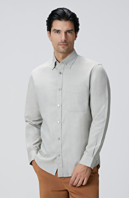 Açık Haki Oxford Gömlek