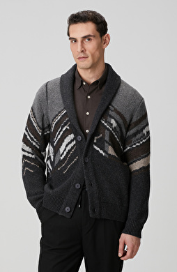 Antrasit Triko Yün Hırka