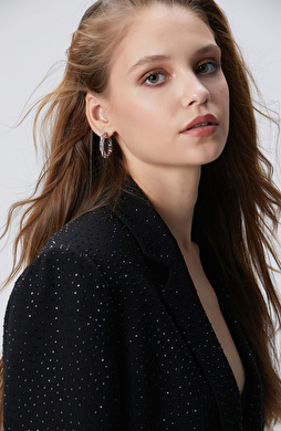 Silver Kadın Halka Küpe