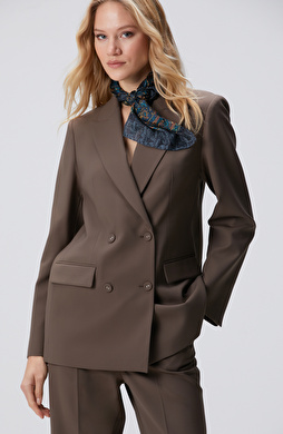 Vizon Yün Karışımlı Ceket Vizon Yün Karışımlı Ceket