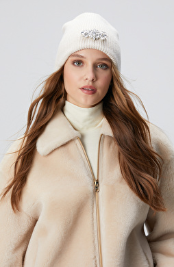 Ekru Kadın Yün Karışımlı Bere Ekru Kadın Yün Karışımlı Bere