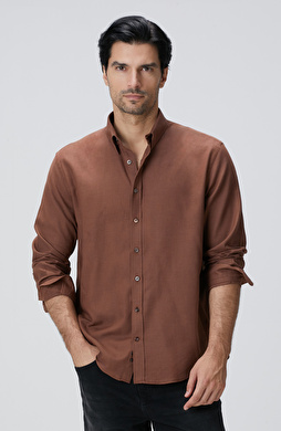 Kiremit Flanel Comfort Gömlek