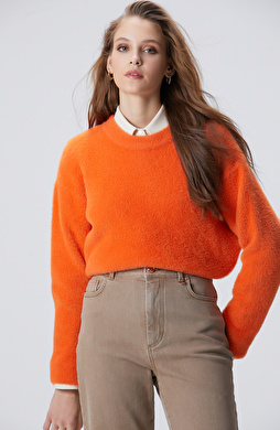 Turuncu Triko Kazak Turuncu Triko Kazak