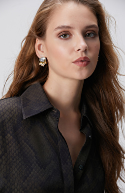 Silver Gold Kadın Küpe