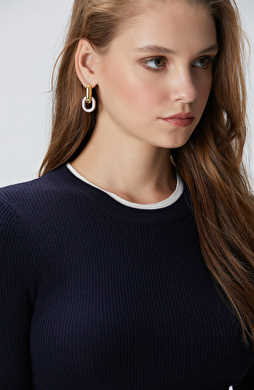 Silver Gold Kadın Küpe