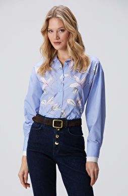 Mavi Desenli Gömlek Mavi Desenli Gömlek