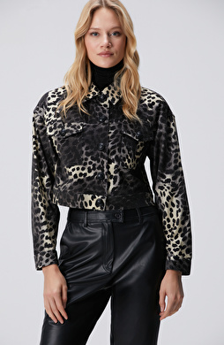 Bej Animal Print Desenli Mont Bej Animal Print Desenli Mont