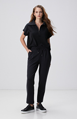 Siyah Modal Karışımlı Eşofman