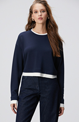 Lacivert Çift Renkli T-shirt