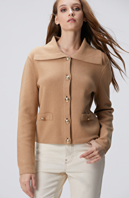 Limited Camel Yün Karışımlı Hırka