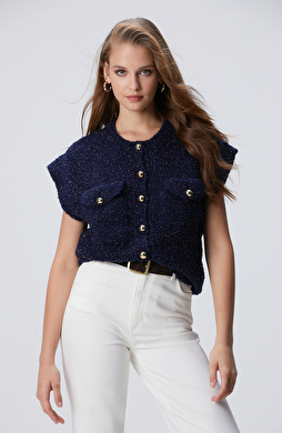 Lacivert Triko Yelek Lacivert Triko Yelek