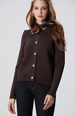 Kahverengi Triko Ceket