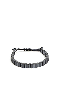 Antrasit Doğal Taşlı Erkek Bileklik