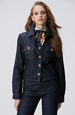 Lacivert Denim Ceket Lacivert Denim Ceket