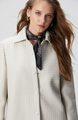 Siyah Beyaz Kadın Twill İpek Eşarp Siyah Beyaz Kadın Twill İpek Eşarp