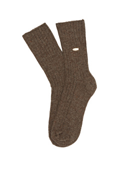Kahverengi Erkek Yün Mix Çorap