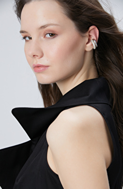 Gümüş Altın Rengi Küpe