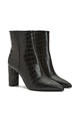 George Hogg for NetWork Siyah Kroko Desenli Kadın Deri Bot