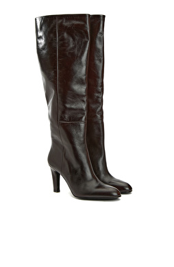 Kahverengi Kadın Deri Çizme