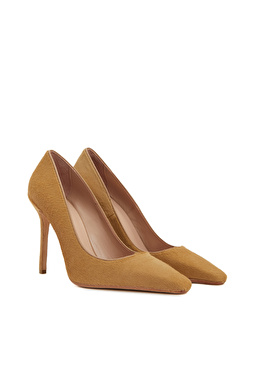 Camel Tay Tüyü Topuklu Ayakkabı Camel Tay Tüyü Topuklu Ayakkabı