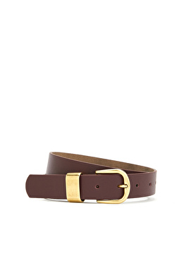 Bordo Kadın Deri Kemer