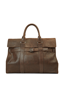 Kahverengi Erkek Deri Seyahat Çantası