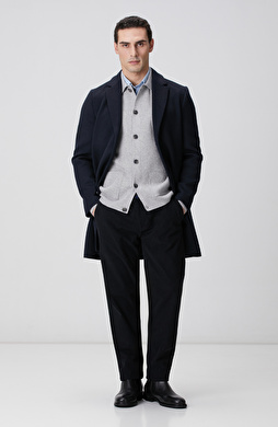 Lacivert Kadife Fitilli Jogger Pantolon