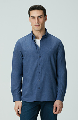İndigo Flanel Cotton Gömlek