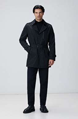 Lacivert Sepet Örgü Desenli Chino Pantolon