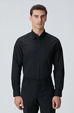 Siyah Petek Desen Gömlek