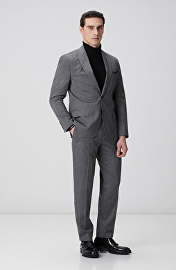 Antarsit Çizgili Yün Mix Takım Elbise