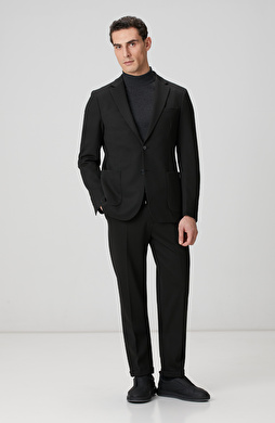 Siyah Örme Takım Elbise