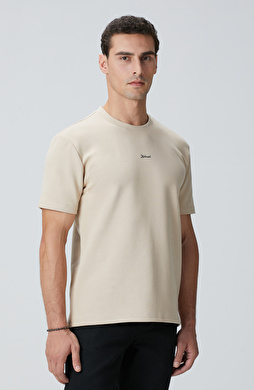 Bej Network Baskılı Sweatshirt
