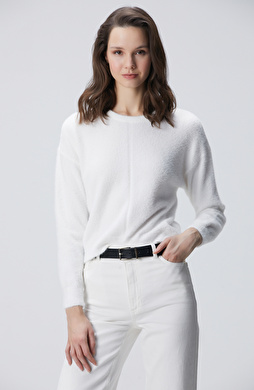 Kırık Beyaz Sakal İp Basic Kazak