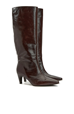 Kahverengi Kadın Deri Çizme