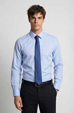 Non-Iron Blue Shirt Oxford Shirt