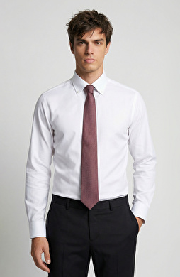 Non-Iron Beyaz Oxford Gömlek