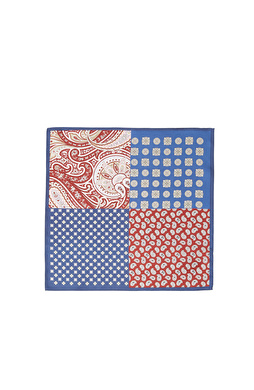 Renkli Desenli İpek Mendil