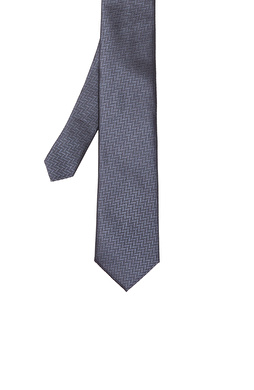 Gri Desenli İpek Kravat