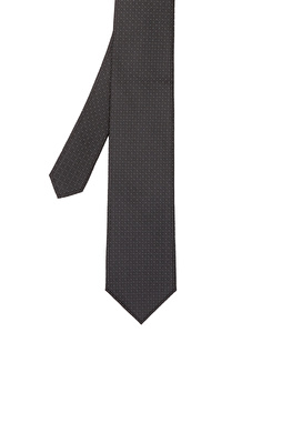 Siyah Desenli İpek Kravat