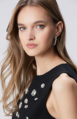 Silver Kadın Halka Küpe