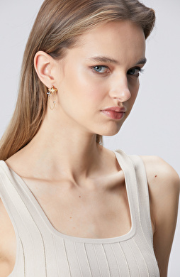 Gold Kadın Sallantılı Küpe