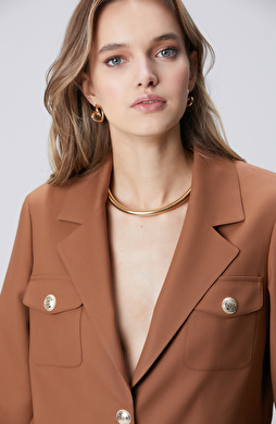 Gold Altın Rengi Kadın Choker Kolye